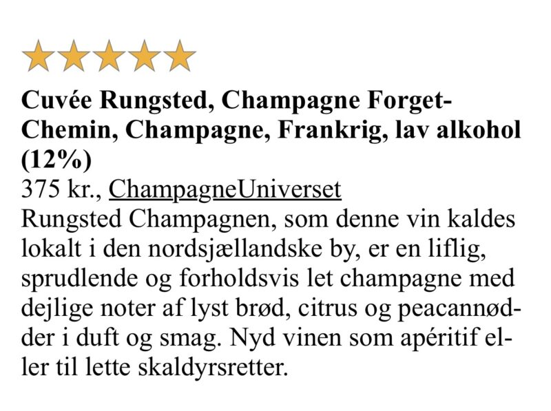 Champagne Forget-Chemin, Cuvée RUNGSTED CHAMPAGNE - Brut - Image 5